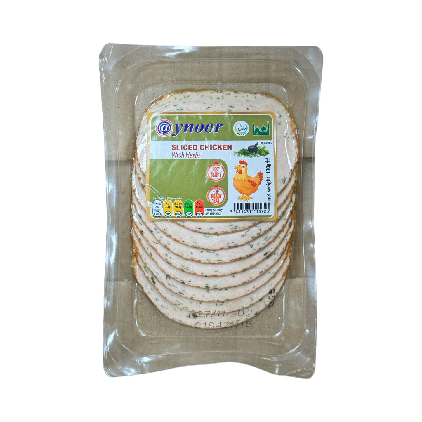 Aynoor Sliced Chicken & Herb 130g