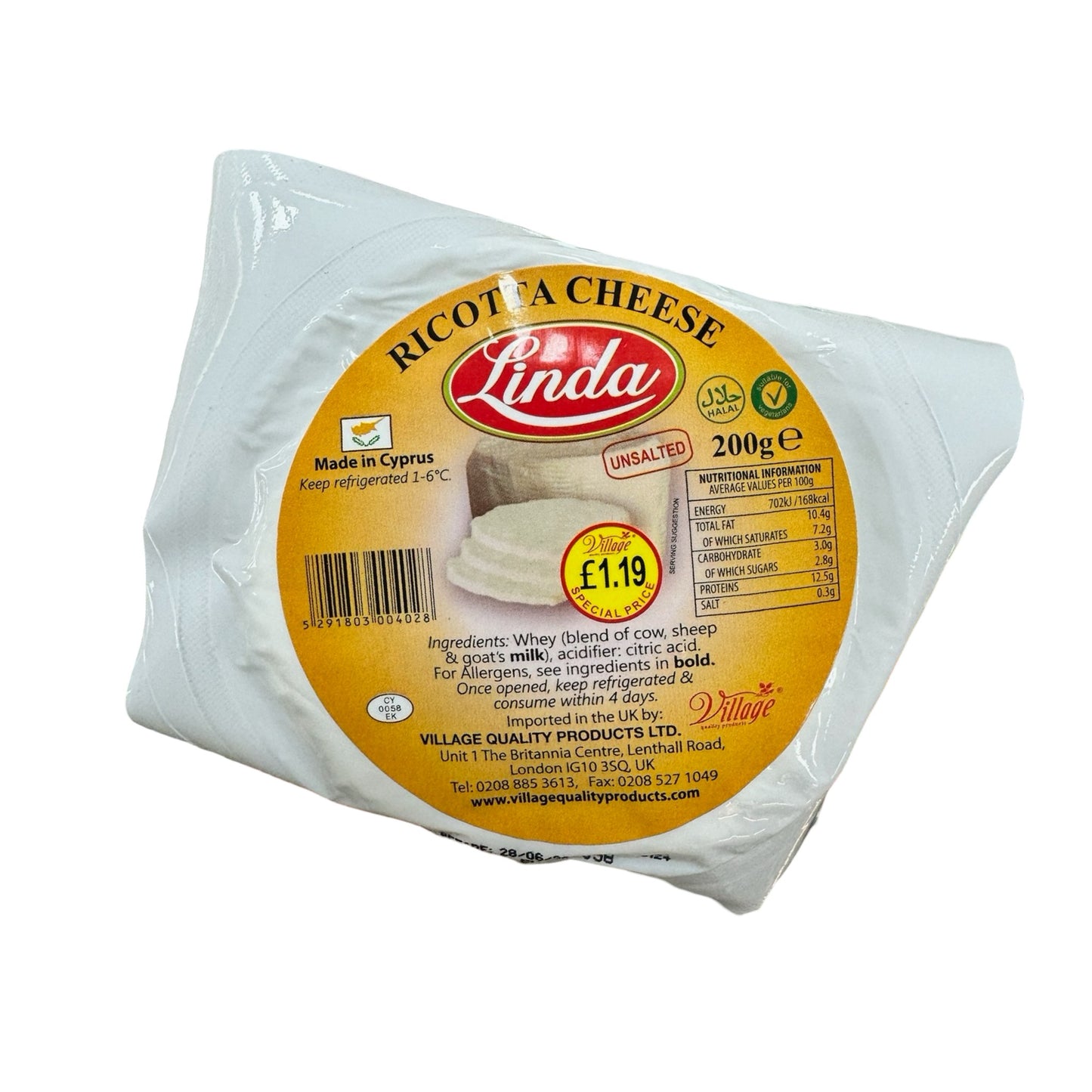 Linda Ricotta Cheese 200g