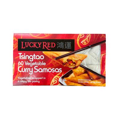 Lucky Red Tsingtao vegetable samosa 60s