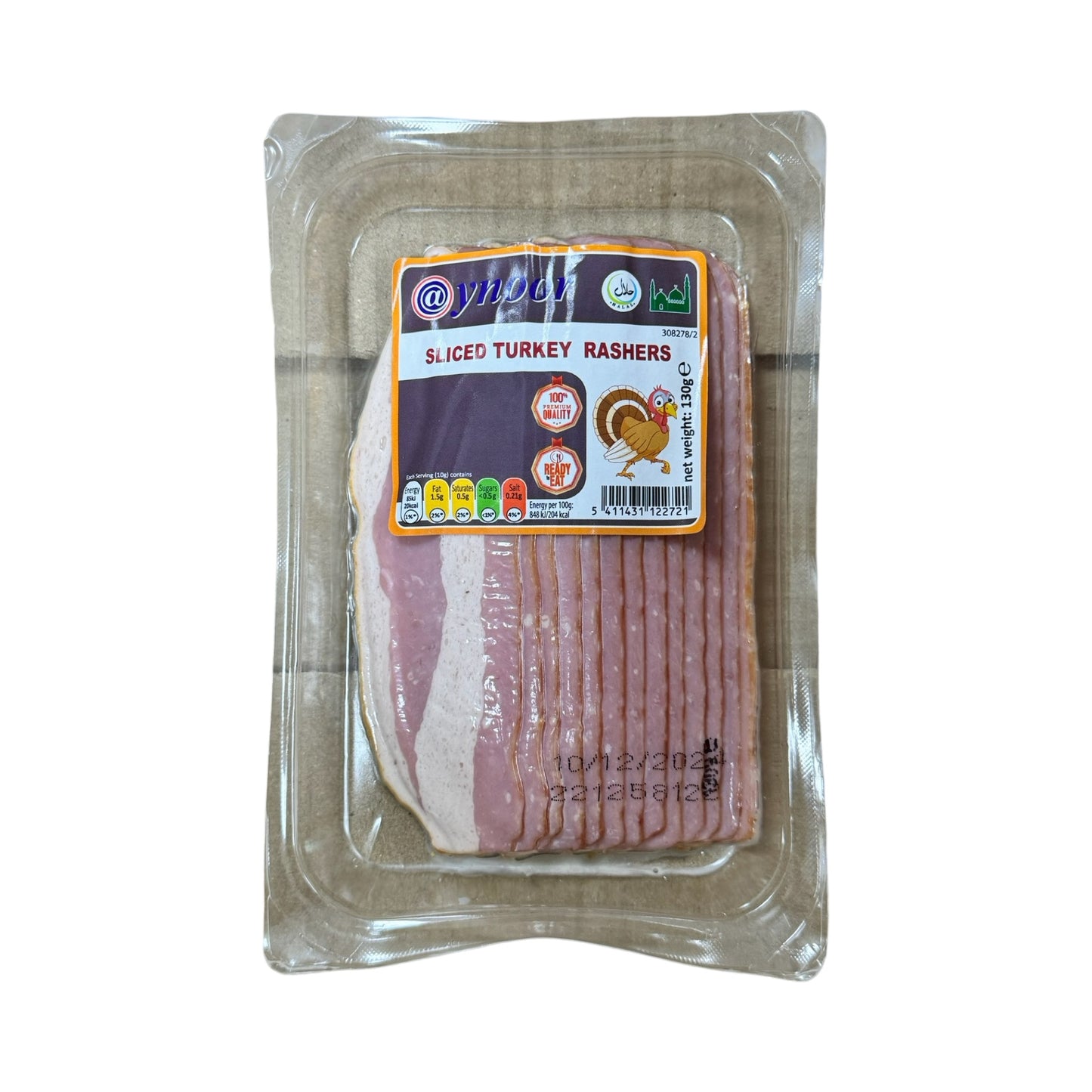 Aynoor Sliced Turkey Rashers 130g