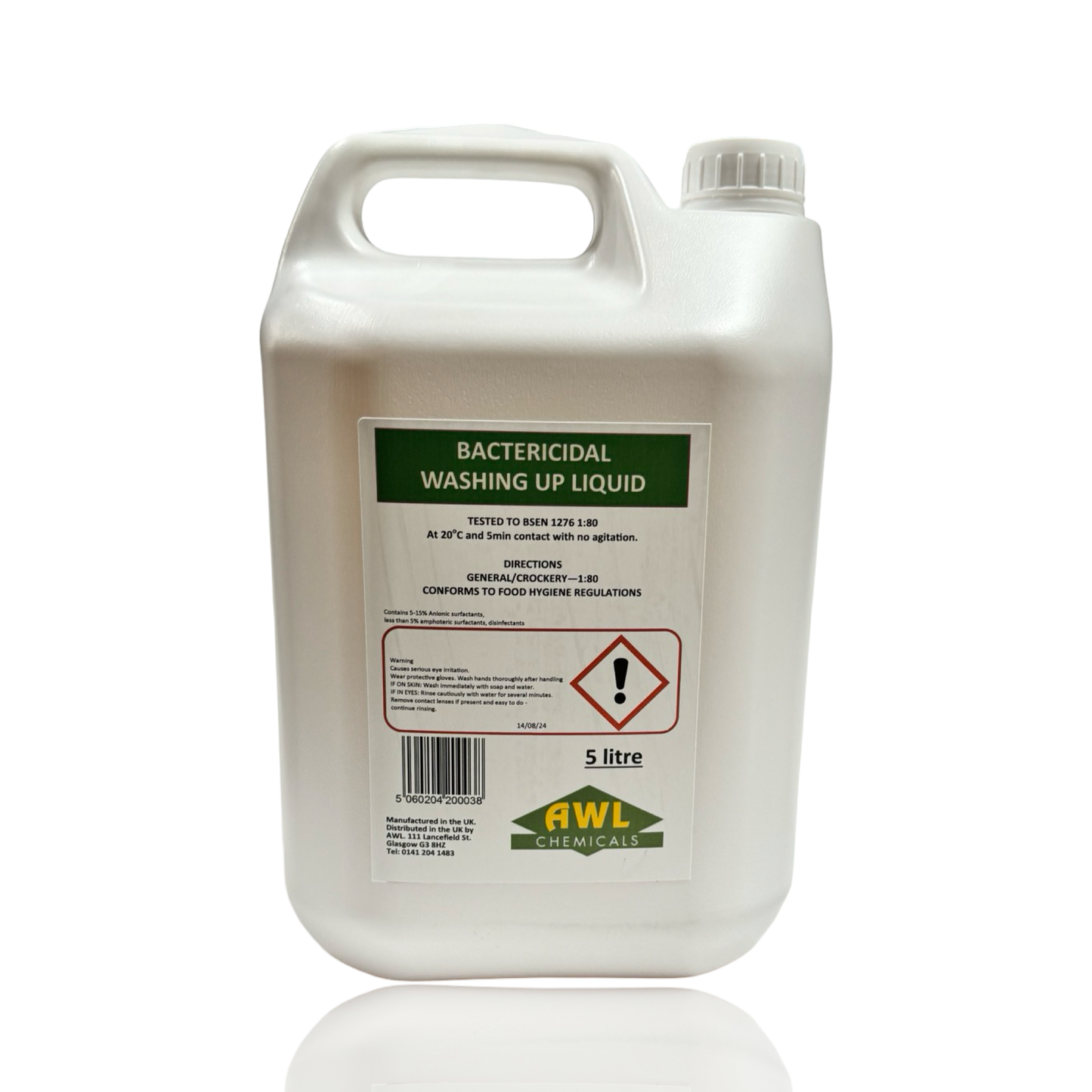 AWL Bacterial Washing Up Liquid 5ltr