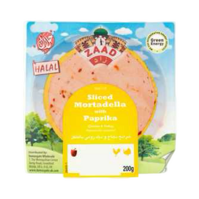 Zaad Sliced Mortadella Paprika Chicken Turkey 200g