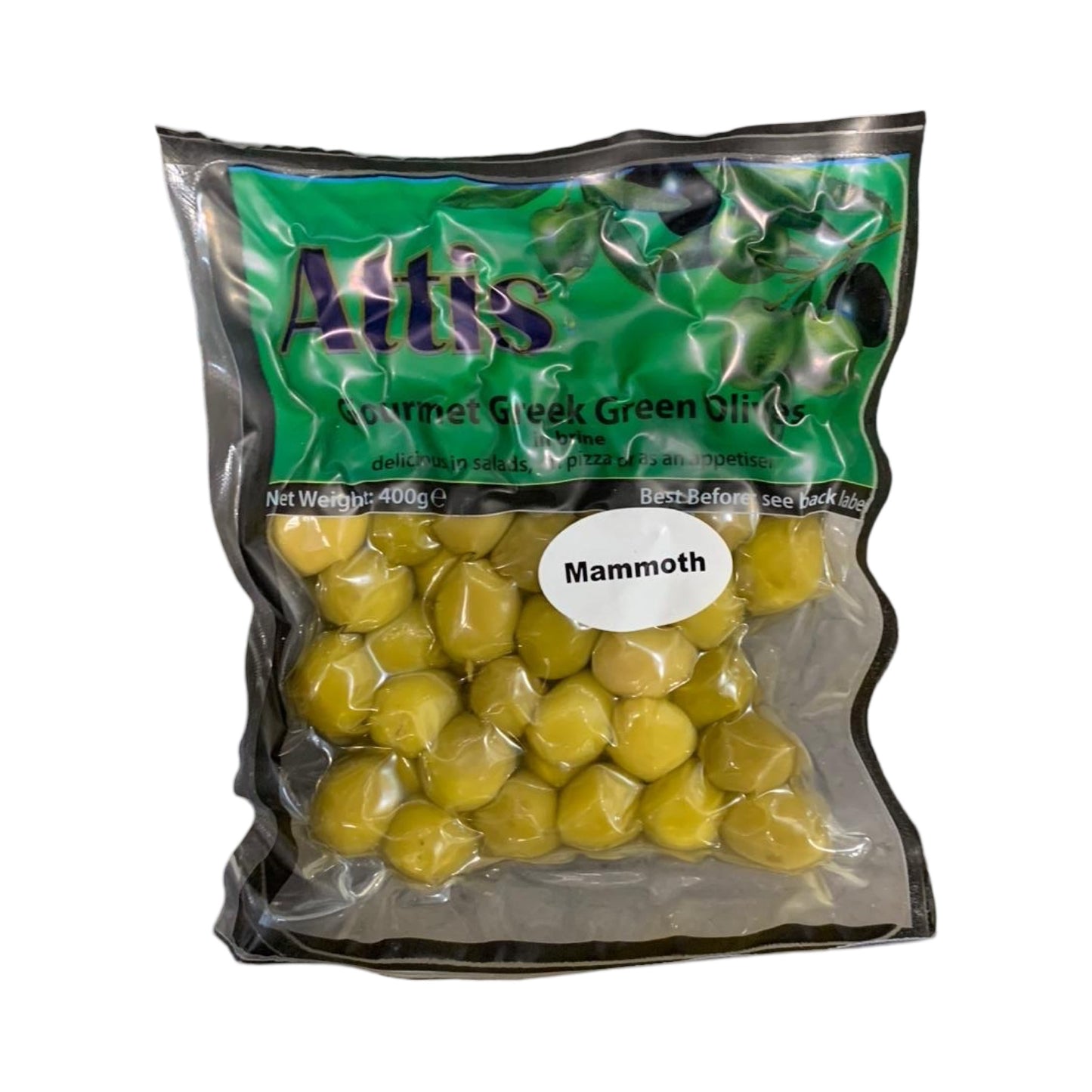 Attis Green Olives Mammoth 400g