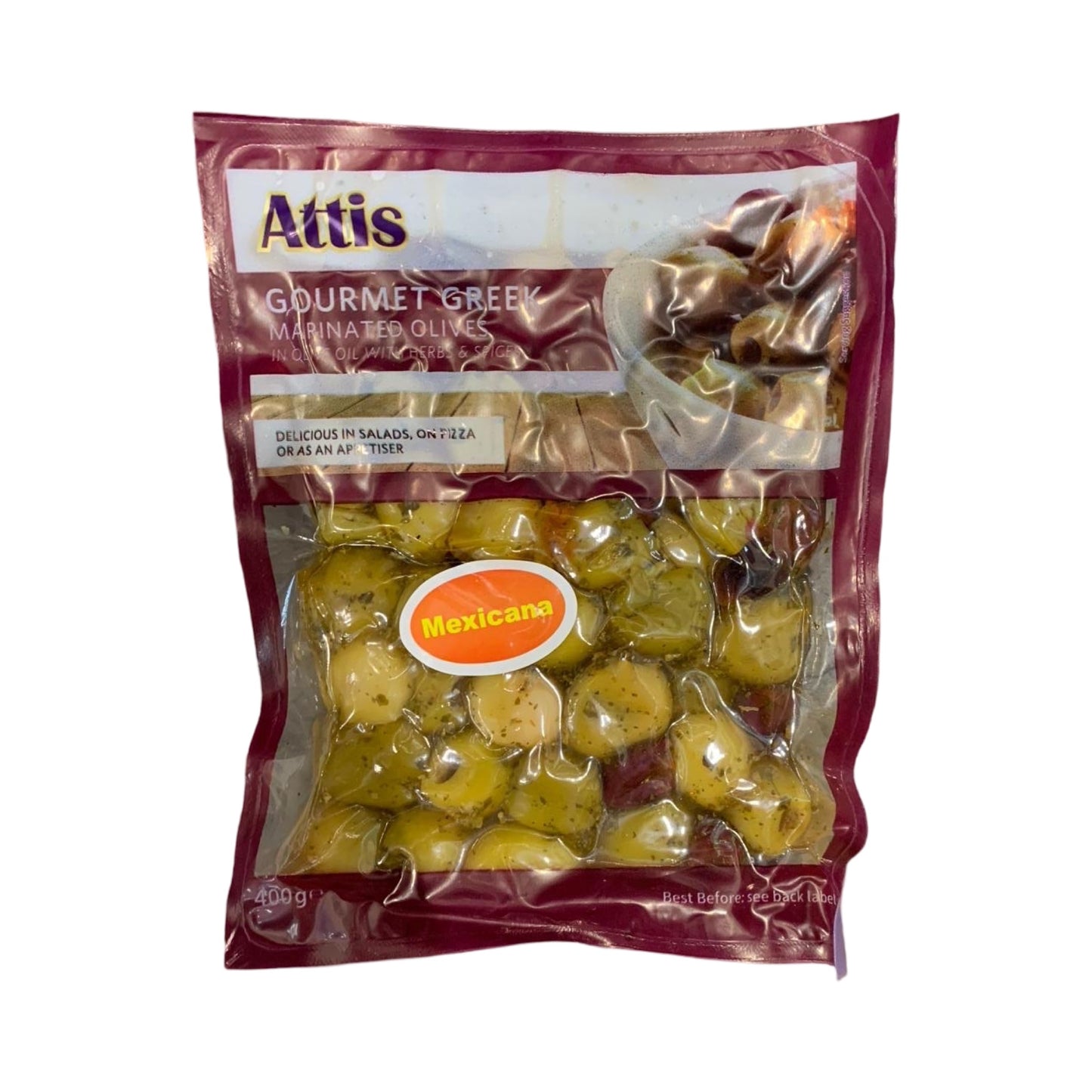 Attis Mexicana Greek Olives with Herbs & Spices 400g