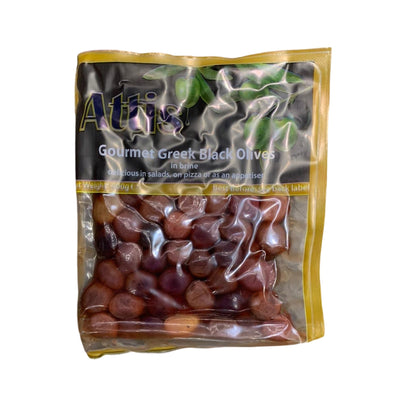 Attis Black Green Olives 400g